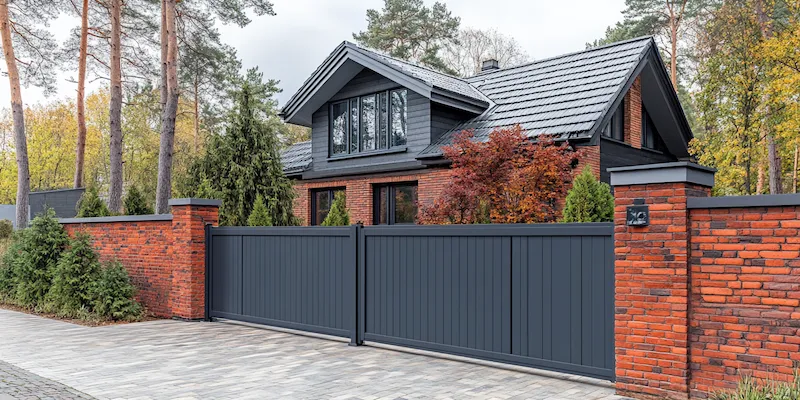 Moderne Gartengestaltung mit Zäunen aus Polen