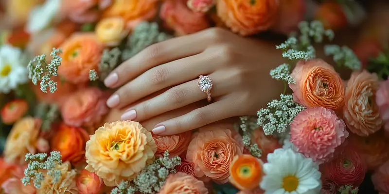 Pierścionek zaręczynowy na której ręce